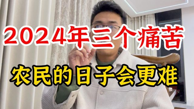 2024年,农民的日子会更难,三个痛苦