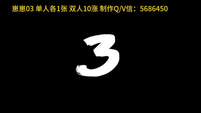 崽崽03 单人各1张 双人10张 创意搞笑个性婚礼开场视频 婚庆策划