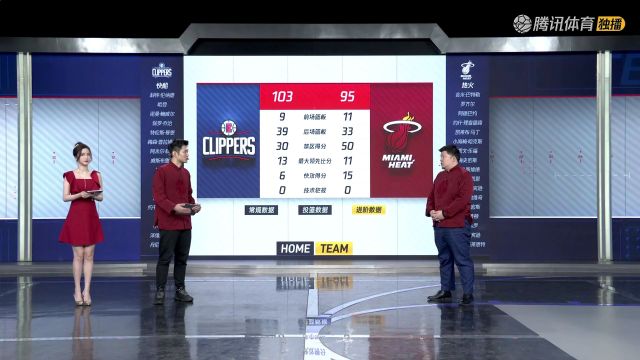 2023/24赛季NBA常规赛：快船 VS 热火 全场回放