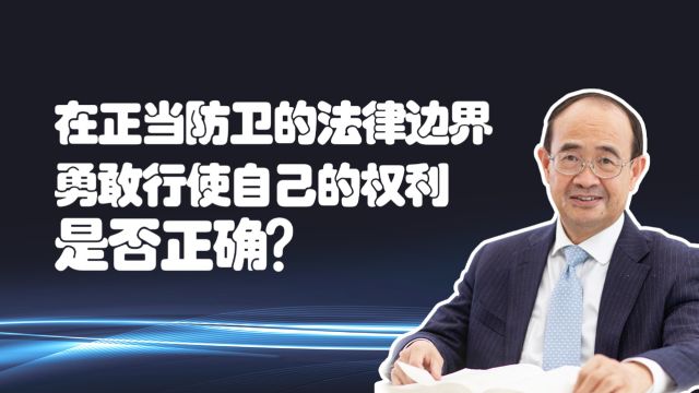 如何理解电影《第二十条》所说的正当防卫?听清华教授张明楷详解