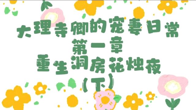 《大理寺卿的宠妻日常》第一章(下)