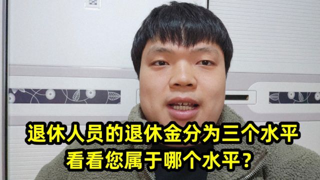 退休人员的退休金分为三个水平,看看您属于哪个水平?