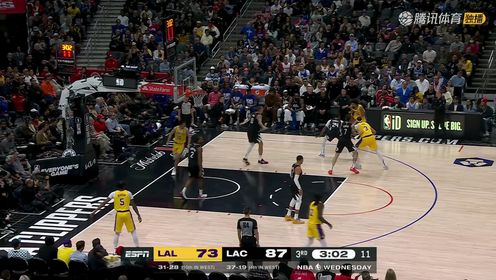 洛杉矶快船_NBA常规赛：湖人116-112快船_湖人vs快船中文解说全场回放_高清
