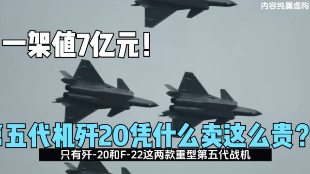 一架值7亿元!第五代机歼20凭什么卖这么贵?美国F22呢