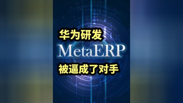 华为研发MetaERP摆脱困局,脱钩断链带来的究竟是什么?#MetaERP #华为