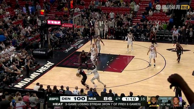 2023/24赛季NBA常规赛：掘金 VS 热火 全场回放