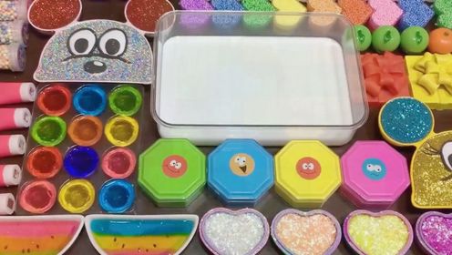 简简单单的混合无硼砂史莱姆 多多小玩具 猜猜最后是什么颜色?