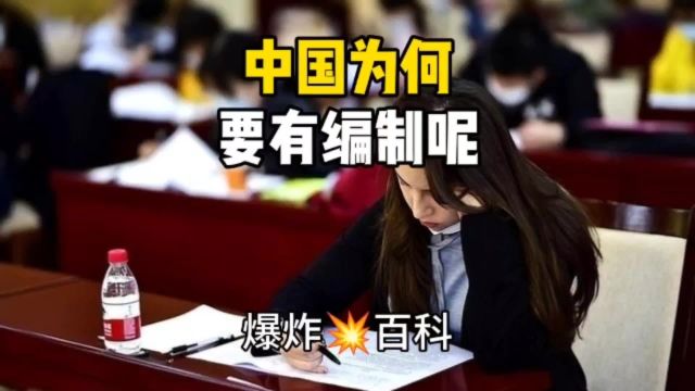 中国为何需要有编制呢?如果没有编制会怎么样?