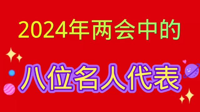 2024年两会的八位名人代表.