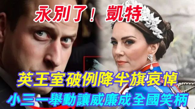 再无凯特! 英王室破例降半旗哀悼王妃,小三罗斯一举动让威廉成全国笑柄,卡米拉笑了