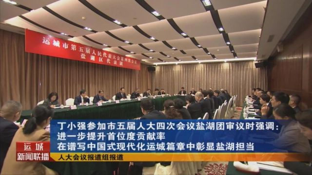 丁小强参加市五届人大四次会议盐湖团审议