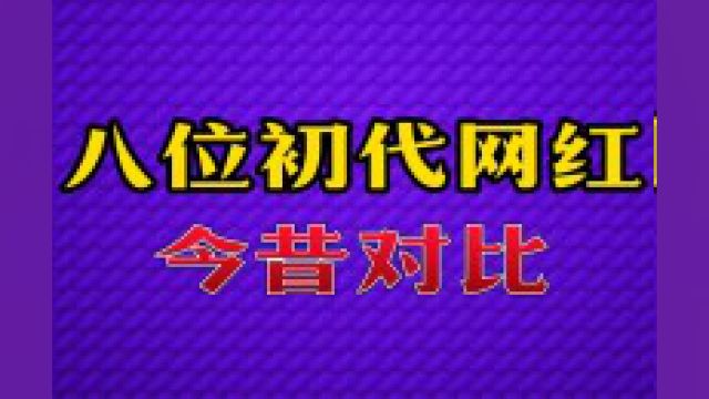 八位初代网红今昔对比