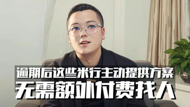 逾期后这些米行主动提供方案?无需额外付费找人