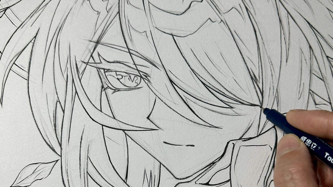 黄泉的勾线绘画讲解教程