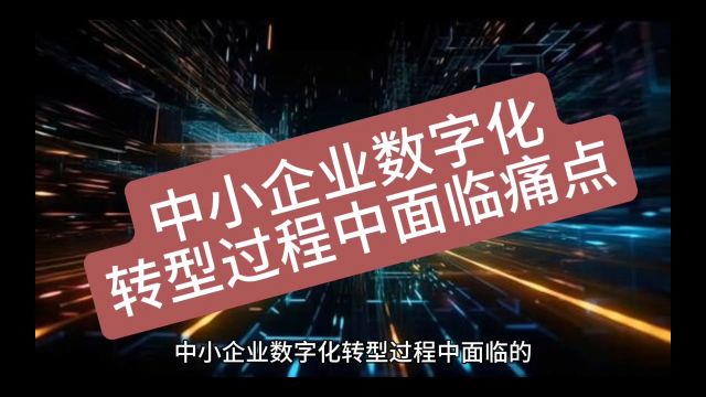 中小企业数字化转型过程中面临的痛点