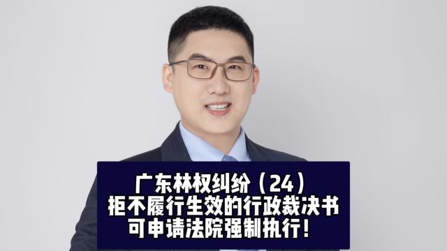 广东林权纠纷(24):拒不履行生效的行政裁决书,可申请法院强制执行! #林地纠纷 #林权纠纷 #山林权属