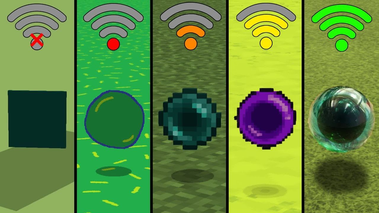 我的世界:利用wifi信号展示出不同末影珍珠的差距