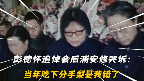 78年彭德怀追悼会后，浦安修对一人哭诉：当年吃下分手梨是我错了