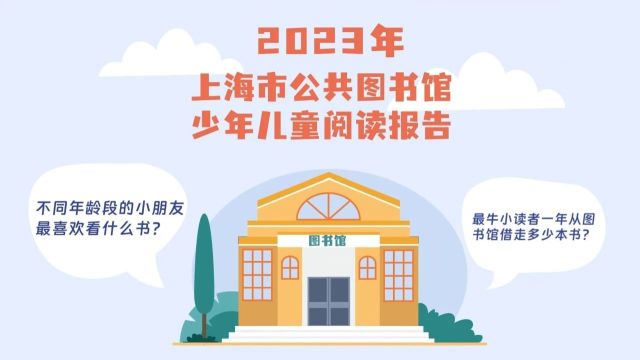 文学类图书最受欢迎,79岁读者最多!《2023上海市公共图书馆少年儿童阅读报告》发布