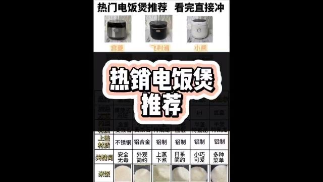 电饭煲好物测评推荐:盘点9大热销品牌性能利弊