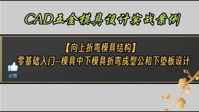 向上折弯结构下模折弯成型公与下垫板设计,CAD零基础入门