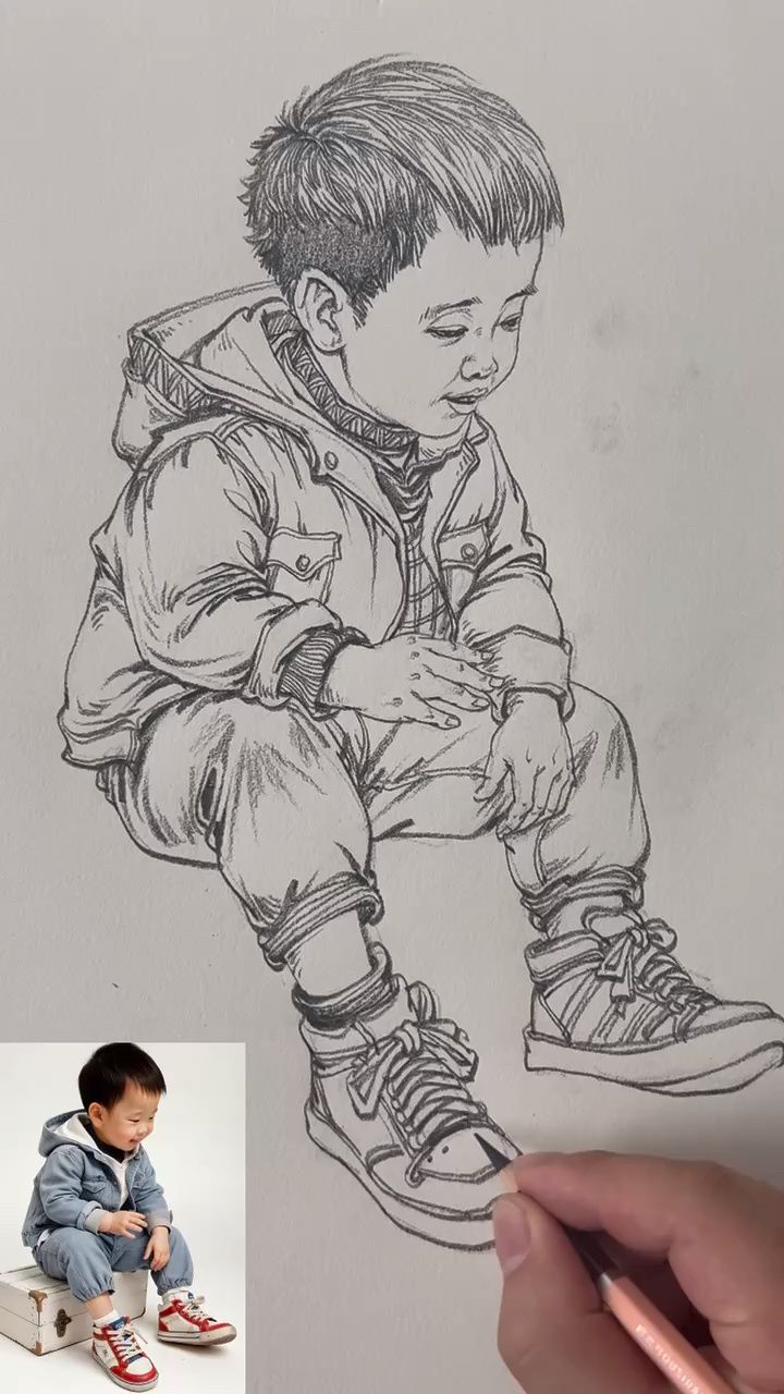 学画画,线性人物速写