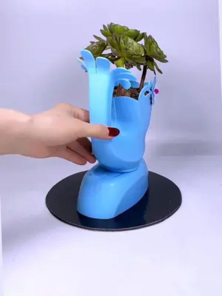 洗衣液瓶变废为宝做手工花盆#自制花盆 #变废为宝 #手工 #洗衣液瓶子