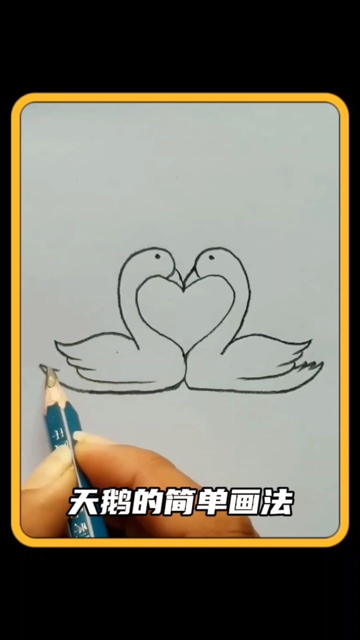 天鹅简单画法