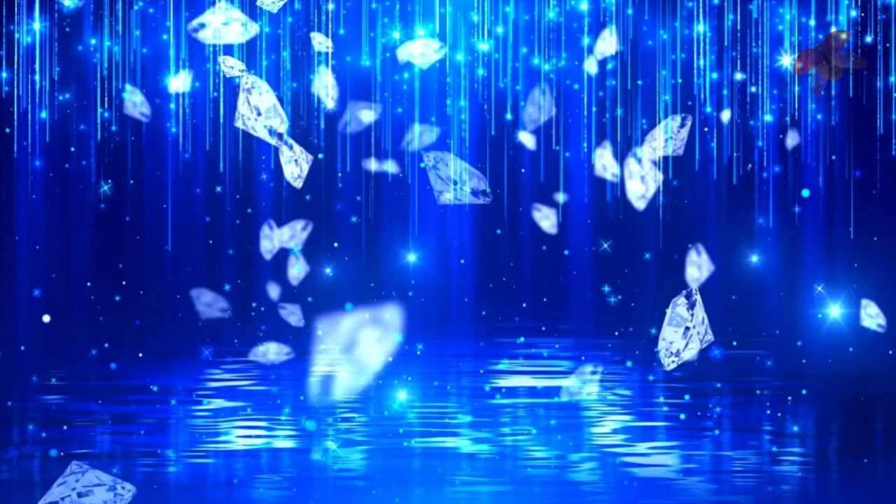 童话 歌曲梦幻童话唯美蓝色舞台演出节目大屏幕高清led背景视频素材