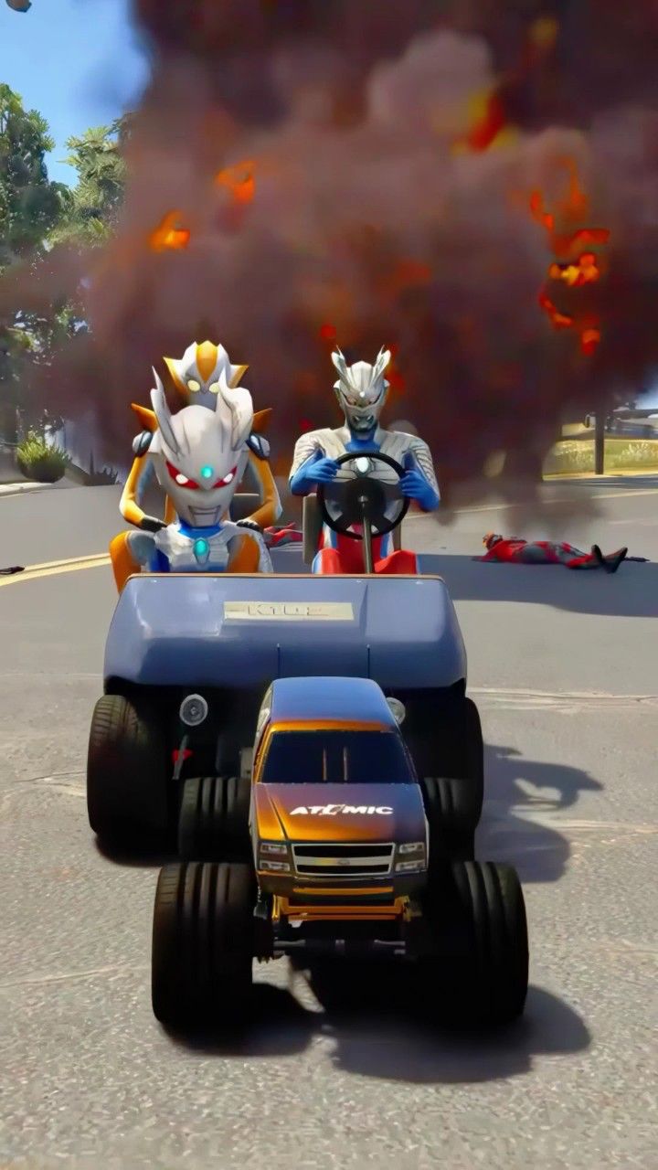 贝利亚抢走了小赛罗的玩具车 #奥特曼 #赛罗奥特曼 #贝利亚奥特曼