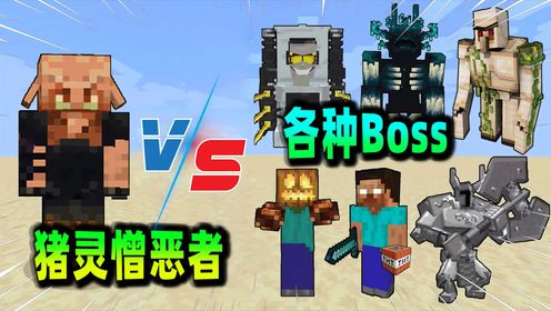 我的世界:猪灵憎恶者VS各种Boss生物,大战一触即发!_高清1080P在线观看平台_腾讯视频