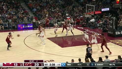 《NBA骑士》接球出手信心十足 杰洛姆弧顶大号三分百步穿杨