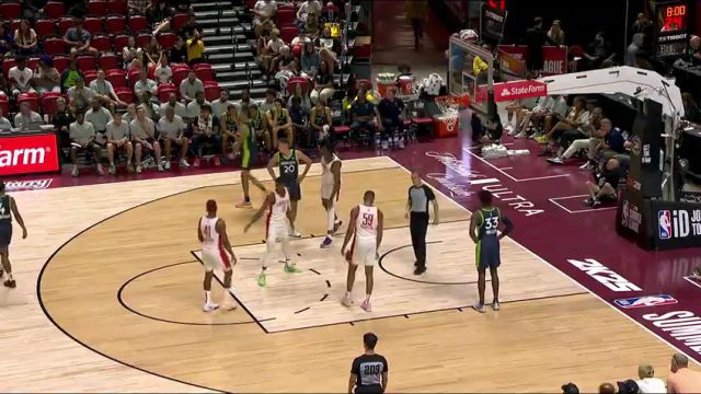 NBA夏季联赛：森林狼vs火箭英文原声全场回放
