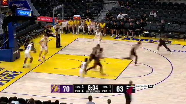 NBA夏季联赛：热火vs湖人第4节英文原声回放