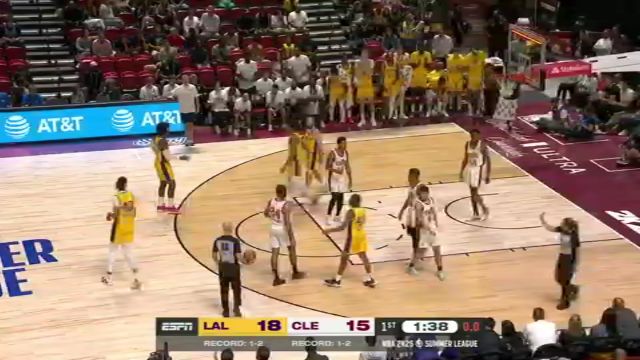 NBA夏季联赛：湖人vs骑士第1节英文原声回放