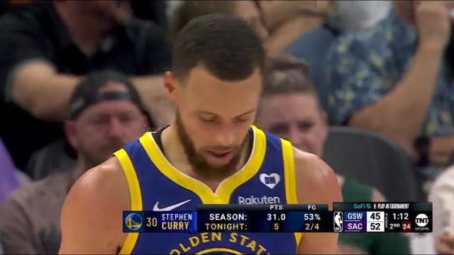 NBA附加赛：勇士vs国王第2节中文解说回放