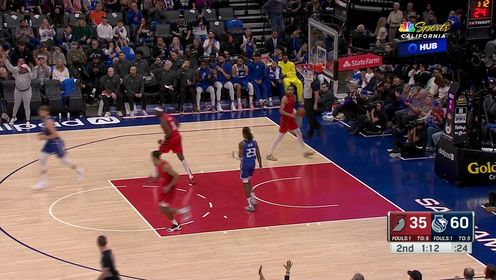 《NBA全场集锦》全能身手！福克斯外线精准三分命中 随后助攻埃利斯突破区取分