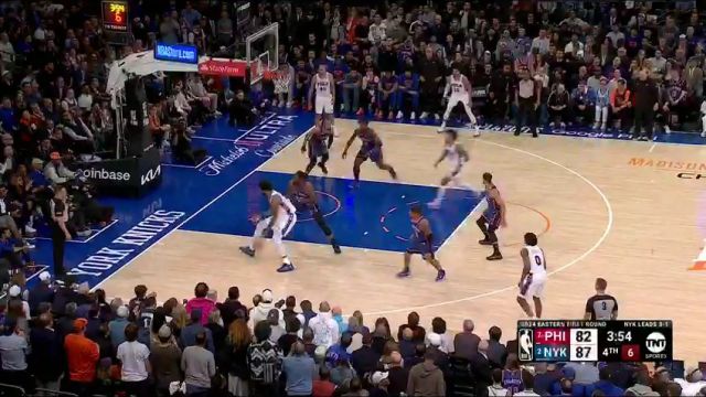 NBA季后赛：76人vs尼克斯第4节英文原声回放