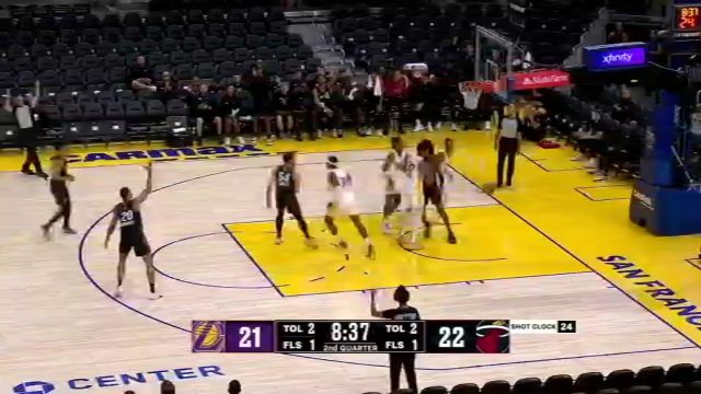 NBA夏季联赛：热火vs湖人第2节英文原声回放
