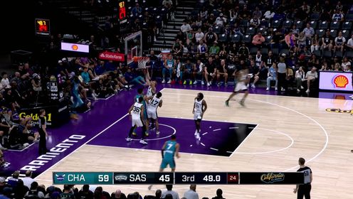 《NBA全场集锦》黑大汉的身材绣花的技术 古耶欧洲步突破上篮完成命中