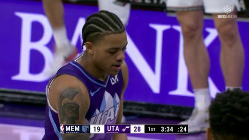 《NBA全场集锦》【回放】灰熊vs爵士第1节英文原声回放