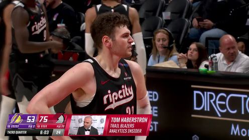 《NBA全场集锦》【回放】NBA常规赛：湖人vs开拓者第3节中文解说回放