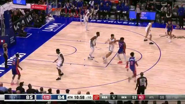NBA常规赛：灰熊vs活塞第4节英文原声回放