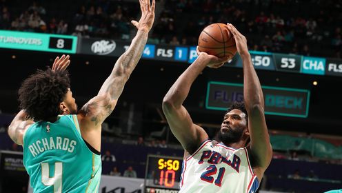 《NBA全场集锦》76人vs黄蜂五佳球 米勒助飞理查兹双手暴扣 恩比德极限中投造成2+1