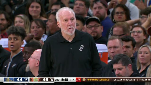  NBA常规赛：勇士vs马刺第2节英文原声回放