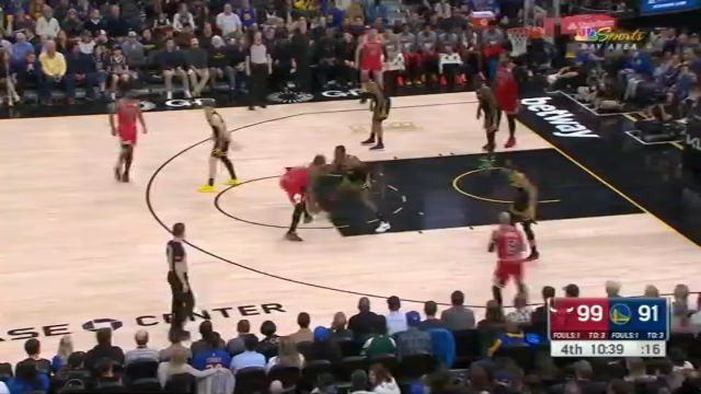NBA常规赛：公牛vs勇士二路直播间皓篮球解说全场回放