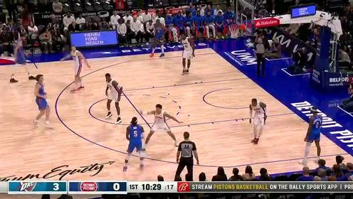 《NBA全场集锦》【回放】雷霆vs活塞第1节英文原声回放