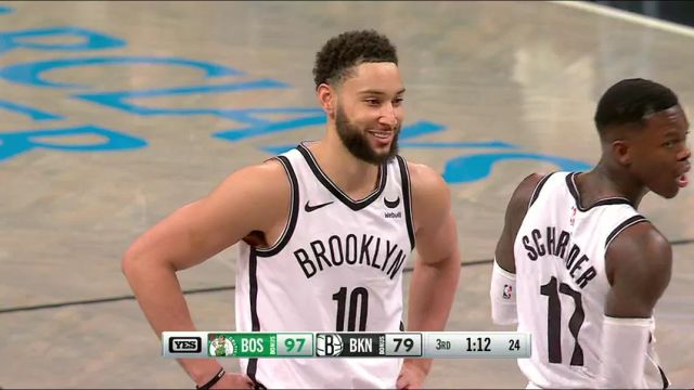NBA常规赛：凯尔特人vs篮网第3节英文原声回放