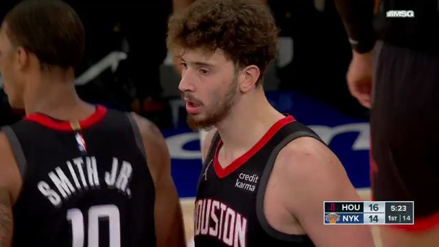 火箭vs尼克斯第1节英文原声回放