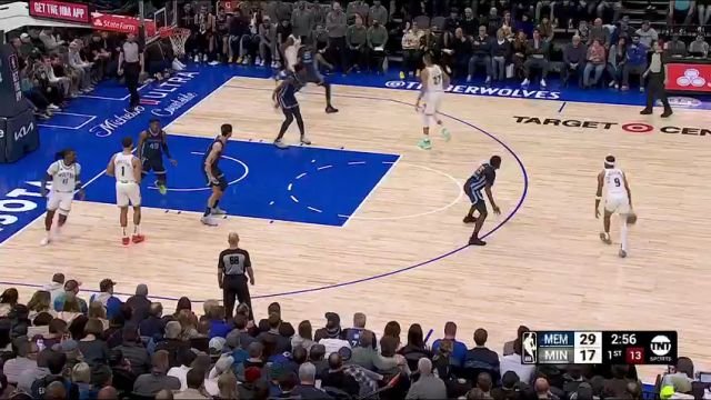 NBA常规赛：灰熊vs森林狼第1节中文解说回放